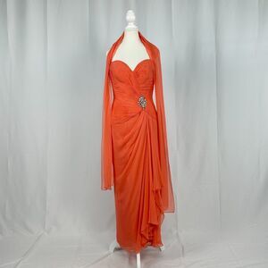 Jovani Orange Maxi Dress